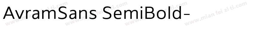 AvramSans SemiBold字体转换